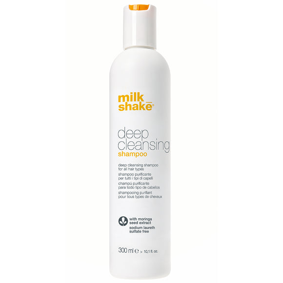 Use milk_shake deep cleansing shampoo, SLES-free, to gently remove styling product residue and chlorine from hair. With fruit and honey extracts and milk proteins, it cleanses hair deeply but gently, maintaining its moisture balance.